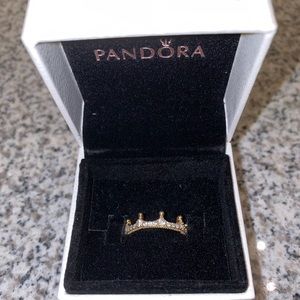 Pandora Clear Sparkling Crown Ring